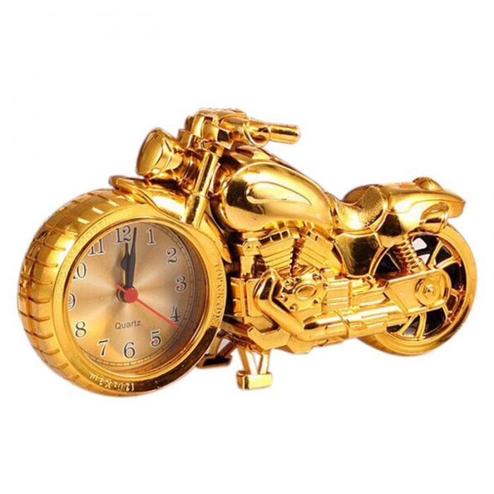 Creative Motorcycle Motorbike Pattern Non Ticking Analog Alarm Clock  Alarm Clock Desk Clock Creative Home Birthday Gift Cool Clock Stevvex