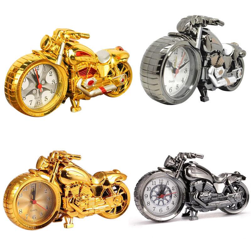 Creative Motorcycle Motorbike Pattern Non Ticking Analog Alarm Clock  Alarm Clock Desk Clock Creative Home Birthday Gift Cool Clock Stevvex