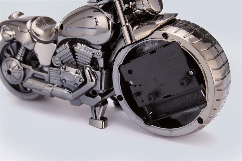 Creative Motorcycle Motorbike Pattern Non Ticking Analog Alarm Clock  Alarm Clock Desk Clock Creative Home Birthday Gift Cool Clock Stevvex