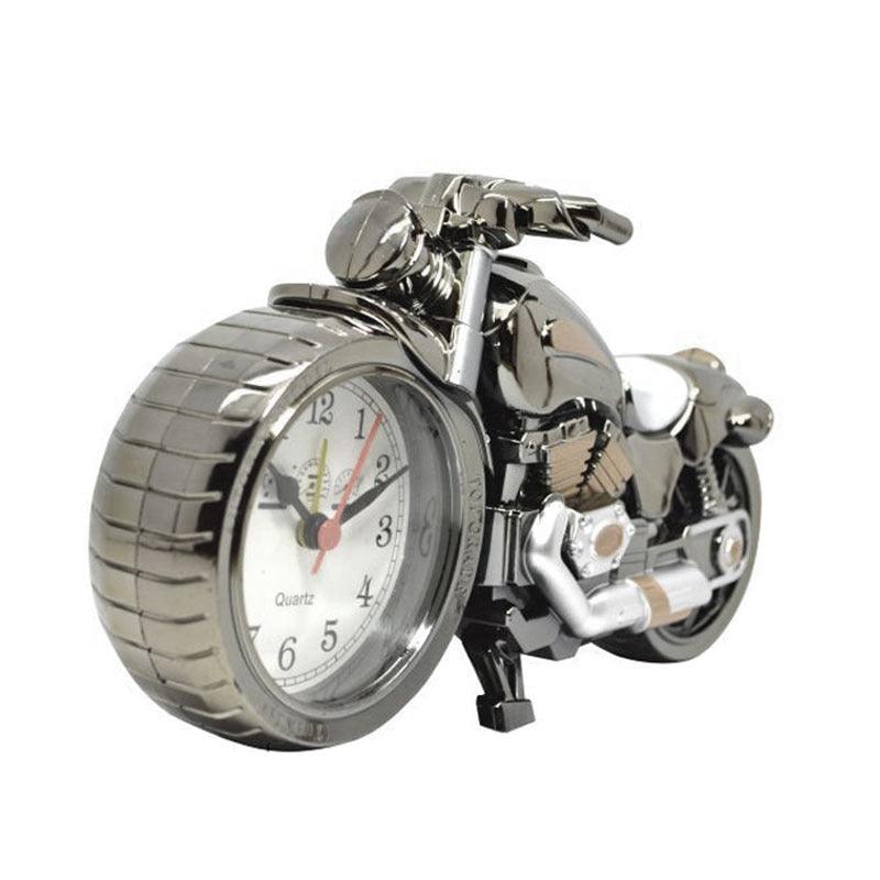 Creative Motorcycle Motorbike Pattern Non Ticking Analog Alarm Clock  Alarm Clock Desk Clock Creative Home Birthday Gift Cool Clock Stevvex