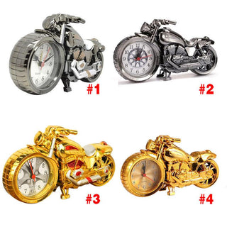 Creative Motorcycle Motorbike Pattern Non Ticking Analog Alarm Clock  Alarm Clock Desk Clock Creative Home Birthday Gift Cool Clock Stevvex