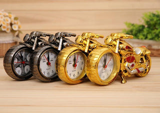 Creative Motorcycle Motorbike Pattern Non Ticking Analog Alarm Clock  Alarm Clock Desk Clock Creative Home Birthday Gift Cool Clock Stevvex