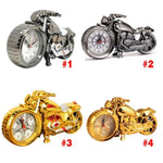 Creative Motorcycle Motorbike Pattern Non Ticking Analog Alarm Clock  Alarm Clock Desk Clock Creative Home Birthday Gift Cool Clock Stevvex
