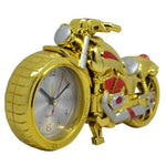 Creative Motorcycle Motorbike Pattern Non Ticking Analog Alarm Clock  Alarm Clock Desk Clock Creative Home Birthday Gift Cool Clock Stevvex