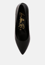 Emersyn Croc Block Heel Pump Shoes London Rag International