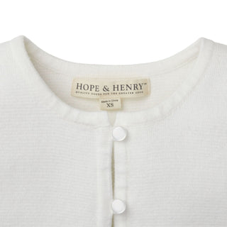 Cropped Curved Hem Cardigan - By Baano