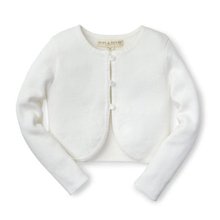 Cropped Curved Hem Cardigan - By Baano