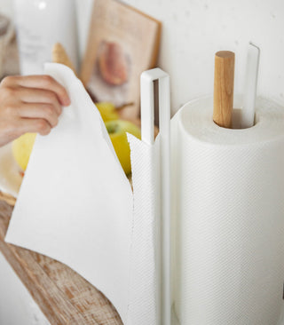 Paper Towel Holder - Steel + Wood - By Baano