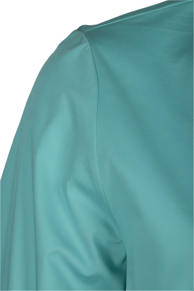 Flair Collared Button - Down Button Side 2 Way Sleeve Pockets Solid Cotton Blend Shirt - Glamourous Grace