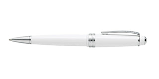 Bailey Light™ Polished White Resin Ballpoint Pen - By Baano