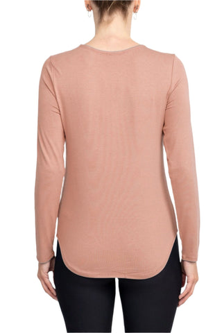 Cupio Crew Neck Long Sleeve Solid Knit Top - Glamourous Grace