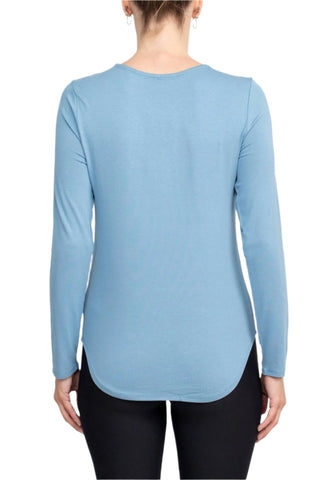 Cupio Crew Neck Long Sleeve Solid Knit Top - Glamourous Grace