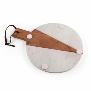 Cupid Marble Wood Round Platter