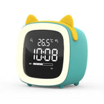 Cut Digital Alarm Clock Cartoon Night Light Desk Alarm Clock Cute Toddler Alarm Clock Dimming Sleep Training Clock with Night Light Kids Wake Up Clock USB Rechargeable Easy Setting Kids Clocks for Bedrooms Rechargeable Battery Christmas gift for Kids Stevvex