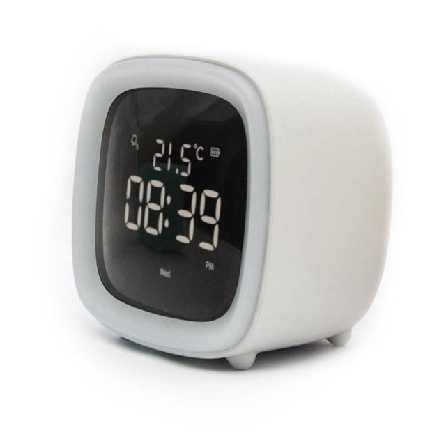 Cut Digital Alarm Clock Cartoon Night Light Desk Alarm Clock Cute Toddler Alarm Clock Dimming Sleep Training Clock with Night Light Kids Wake Up Clock USB Rechargeable Easy Setting Kids Clocks for Bedrooms Rechargeable Battery Christmas gift for Kids Stevvex
