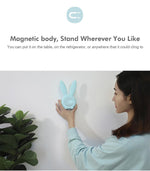 Cute Bunny Ear LED Digital Alarm Clock Electronic Kids Alarm Clock for Kids Children's Alarm Clocks for Girls Boys Bedroom Night Light for Kids Touch Control and Snoozing with USB Sound Control Rabbit Night Lamp Desk Clock Home Decoration Stevvex