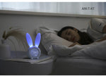 Cute Bunny Ear LED Digital Alarm Clock Electronic Kids Alarm Clock for Kids Children's Alarm Clocks for Girls Boys Bedroom Night Light for Kids Touch Control and Snoozing with USB Sound Control Rabbit Night Lamp Desk Clock Home Decoration Stevvex