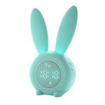 Cute Bunny Ear LED Digital Alarm Clock Electronic Kids Alarm Clock for Kids Children's Alarm Clocks for Girls Boys Bedroom Night Light for Kids Touch Control and Snoozing with USB Sound Control Rabbit Night Lamp Desk Clock Home Decoration Stevvex