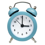 Cute Mini Metal Round Alarm Clock Desk Table Electronic Digital Clock Twin Bell Alarm Clock Metal Frame 3D Dial with Backlight Function Desk Table Clock for Home & Office Bedroom Living Room Alarm Clock Creative Home Decoration Stevvex