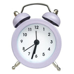 Cute Mini Metal Round Alarm Clock Desk Table Electronic Digital Clock Twin Bell Alarm Clock Metal Frame 3D Dial with Backlight Function Desk Table Clock for Home & Office Bedroom Living Room Alarm Clock Creative Home Decoration Stevvex