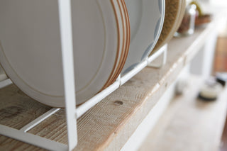 Vertical Plate Organizer - Steel + Wood - By Baano