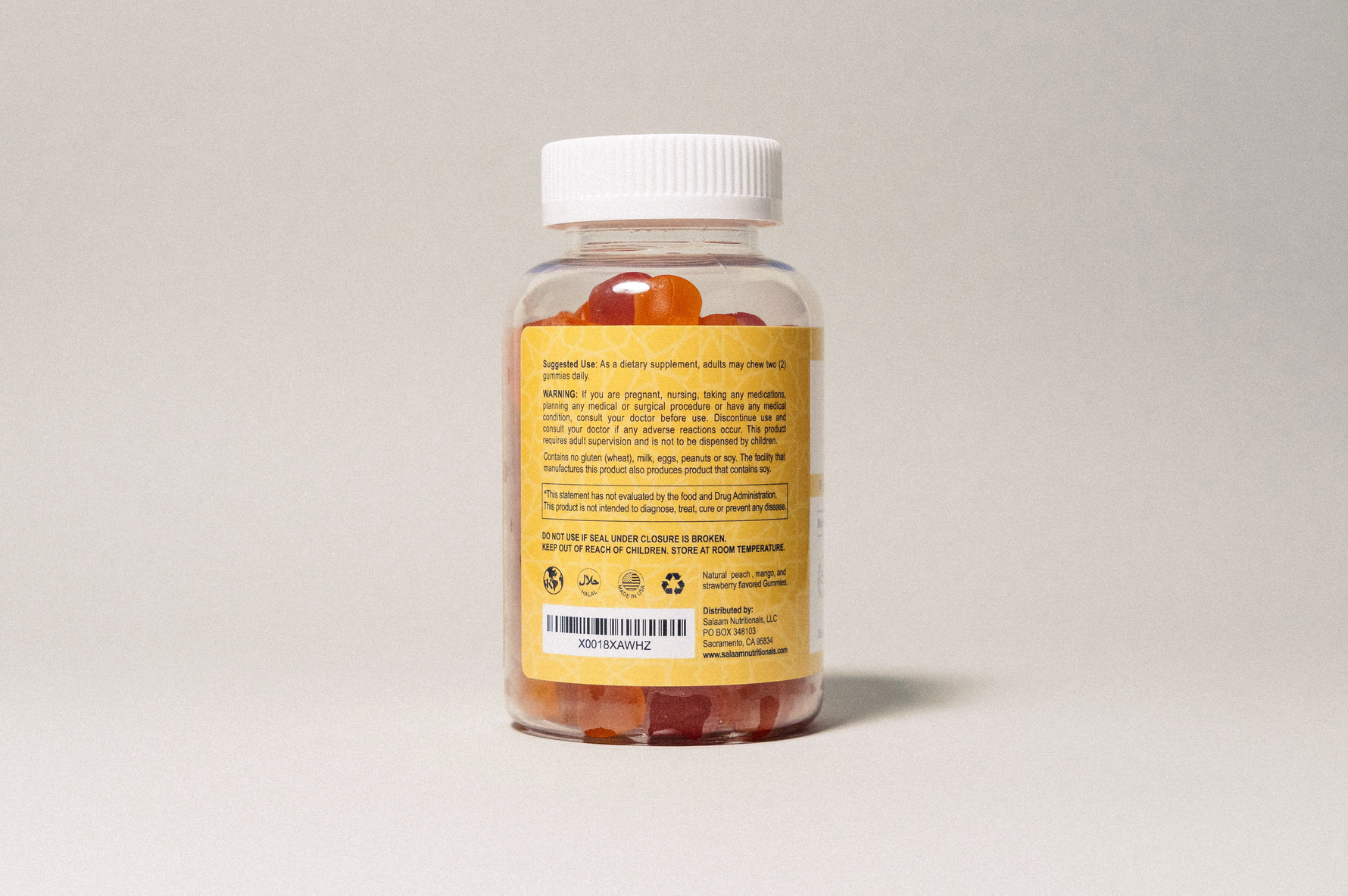 Halal Vitamin D3 2000 IU Gummies - 90 Count | Salaam Nutritionals - By Baano