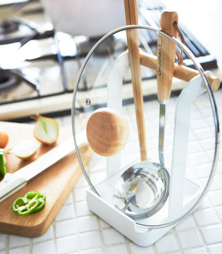 Lid & Ladle Stand - Steel + Wood - By Baano