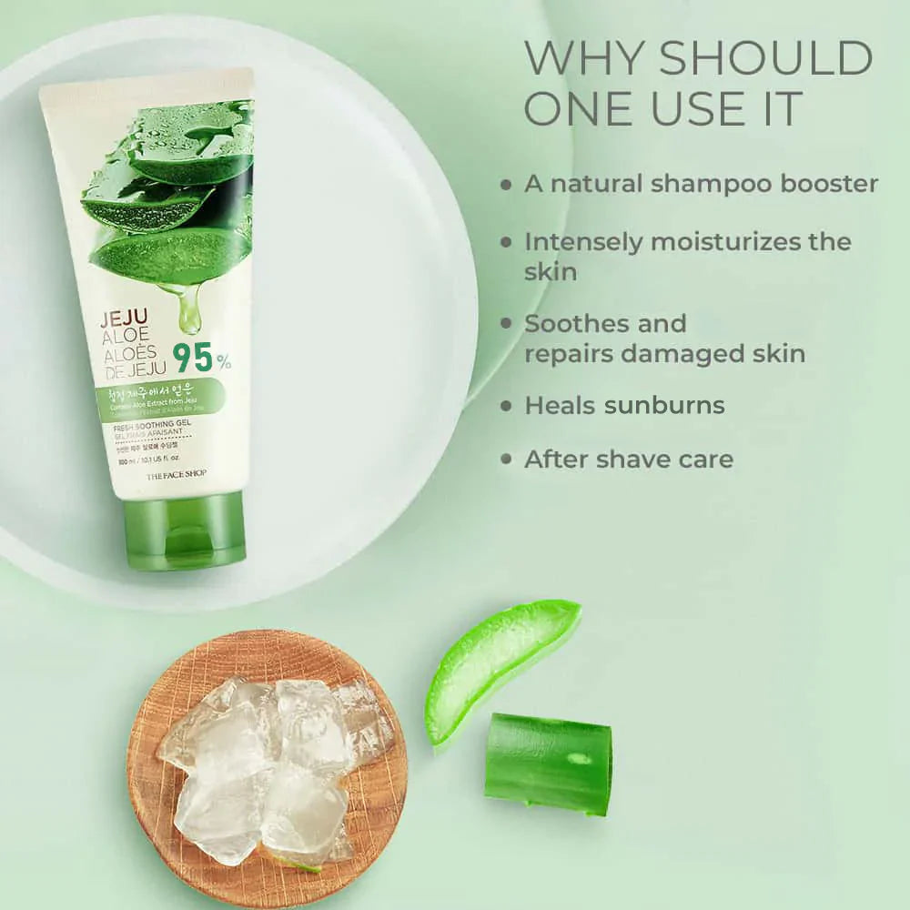 Jeju Aloe Fresh Soothing Gel Tube - Moisturizing, Restoring