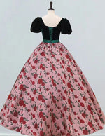 Women's Black Velvet Square Collar Cape Prom Dress | Elegant Evening Gown