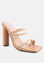 Dandelion High Block Heeled Croc Sandals