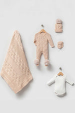 Daniel Beige Newborn Knit Coming Home Set (5 pcs) - By Baano
