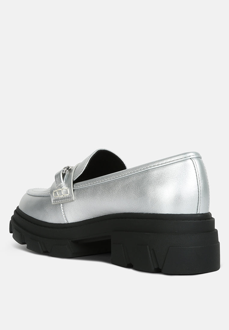 Darlina Metallic Platform Loafers