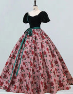 Women's Black Velvet Square Collar Cape Prom Dress | Elegant Evening Gown