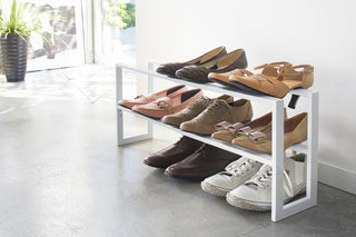 Two-Tier Expandable Shoe Rack (12" H)  - Steel - By Baano