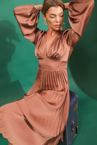 GREAT IMPRESSIONS SATIN MIDI DRESS - By Baano