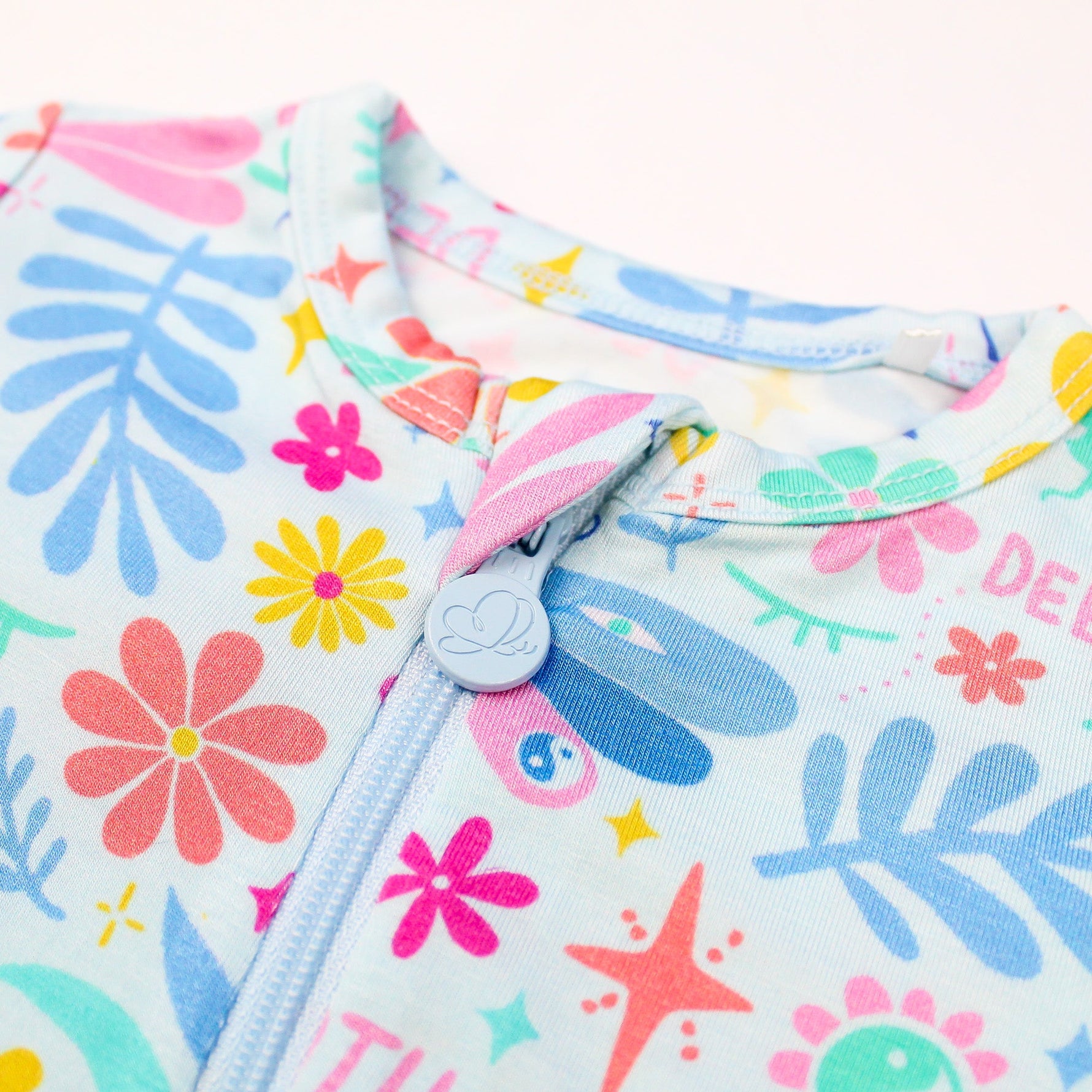 The Second-Skin Footie | Om Baby (Light Blue)