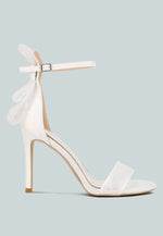 Delancy Bow Detail Lace Stiletto Sandals