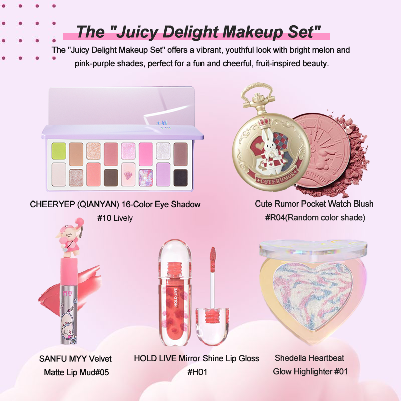 CHEERYEP (QIANYAN) 16-Color Natural Star Eye Shadow Palette - 10#Lively