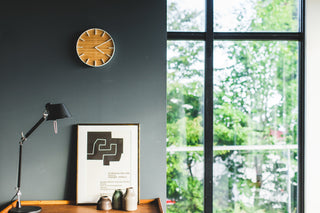 Wall Clock - Steel + Wood - By Baano