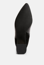 Desire Suede Back Panel High Ankle Boots