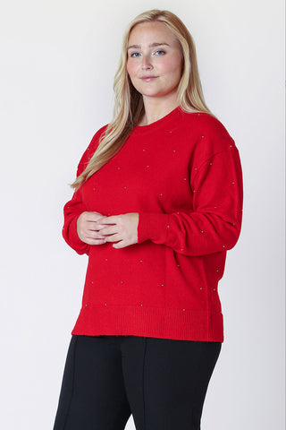 Embellished Crewneck Sweater - By Baano