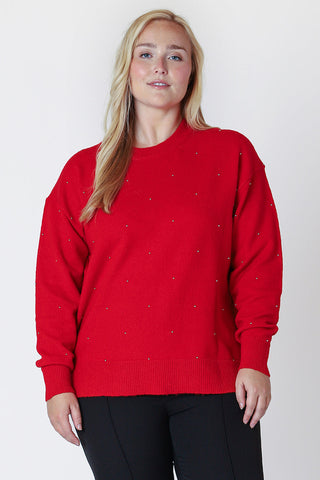 Embellished Crewneck Sweater - By Baano