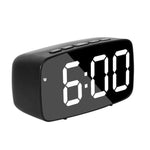 Digital Alarm Clock Digital Clock Large Display LED Alarm Electric Clocks Mirror Surface 3 Levels Brightness Dual USB LED Curved Surface Mirror Electronic Table Clock Large Screen Snooze Desktop Clock For Home Decoration Stevvex