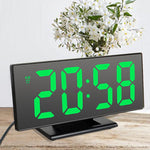 Digital Alarm Clock LED Digital Display Dual Alarm with USB Charger Port 0-100 Dimmer for Seniors Simple Bedside Big Number Alarm Clocks for Bedrooms LED Mirror Electronic Alarm Clocks Large LCD Display Digital Table Clock with Calendar Temperature Stevvex