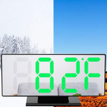 Digital Alarm Clock LED Digital Display Dual Alarm with USB Charger Port 0-100 Dimmer for Seniors Simple Bedside Big Number Alarm Clocks for Bedrooms LED Mirror Electronic Alarm Clocks Large LCD Display Digital Table Clock with Calendar Temperature Stevvex