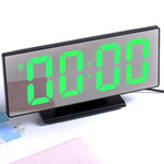 Digital Alarm Clock LED Digital Display Dual Alarm with USB Charger Port 0-100 Dimmer for Seniors Simple Bedside Big Number Alarm Clocks for Bedrooms LED Mirror Electronic Alarm Clocks Large LCD Display Digital Table Clock with Calendar Temperature Stevvex