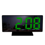 Digital Alarm Clock LED Digital Display Dual Alarm with USB Charger Port 0-100 Dimmer for Seniors Simple Bedside Big Number Alarm Clocks for Bedrooms LED Mirror Electronic Alarm Clocks Large LCD Display Digital Table Clock with Calendar Temperature Stevvex