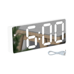 Digital Alarm Clock LED Digital Display Dual Alarm with USB Charger Port 0-100 Dimmer for Seniors Simple Bedside Big Number Alarm Clocks for Bedrooms LED Mirror Electronic Alarm Clocks Large LCD Display Digital Table Clock with Calendar Temperature Stevvex