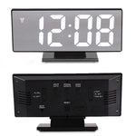 Digital Alarm Clock LED Digital Display Dual Alarm with USB Charger Port 0-100 Dimmer for Seniors Simple Bedside Big Number Alarm Clocks for Bedrooms LED Mirror Electronic Alarm Clocks Large LCD Display Digital Table Clock with Calendar Temperature Stevvex