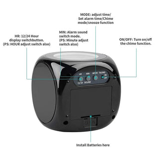 Digital Alarm Clock Projection Alarm Clock Wake Up Bedroom with Data and Temperature Display Talking Function LED Wall/Ceiling Projection Clock LCD Creative Projector Weather Temperature Desk Time Date Display Projection USB Charger Home Clock Timer Stevvex